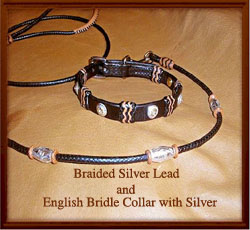 braided leather dog lead